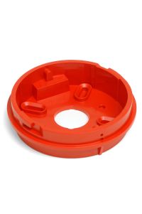Shallow base in red for use with sounder beacons or strobe