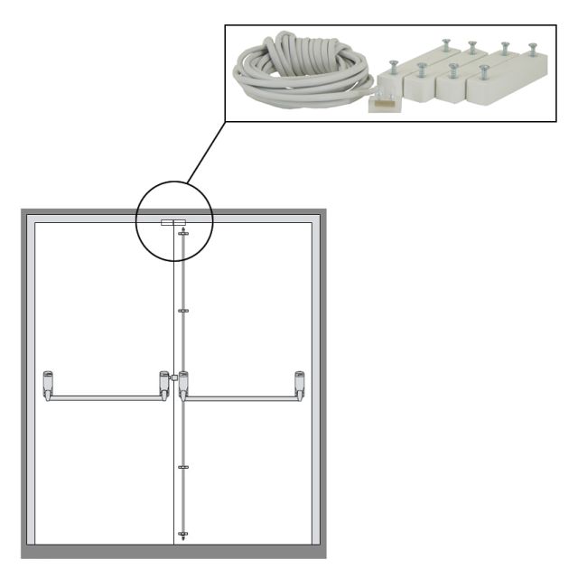 Double door contact kit for Exitguard and DorWatcher
