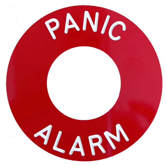 Panic Alarm engraved RED disc use with S1711WGB