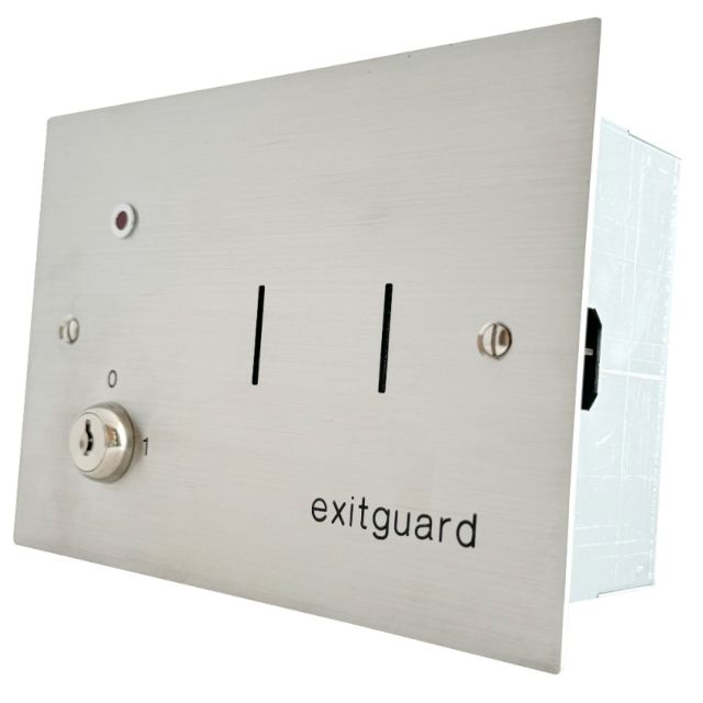 Exitguard 12vdc Stainless Door Alarm c/w integral keyswitch