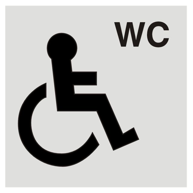 Self adhesive Disabled WC sign 100 x 100mm