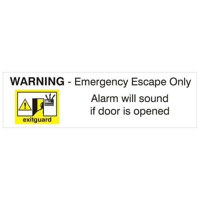 Emergency Escape Only sign 300 x 90mm
