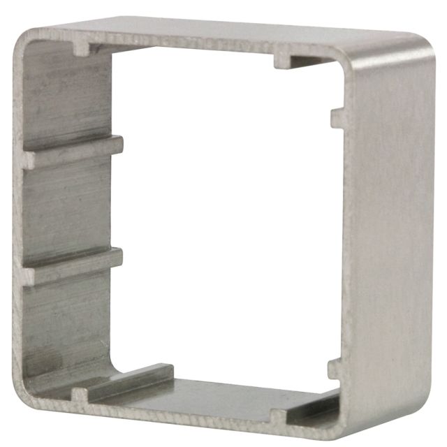 Single gang mock stainless steel pattress 38mm deep