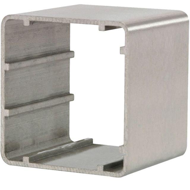 Single gang mock stainless steel pattress 65mm deep