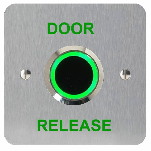 Touchless Door Release 12/24v Single Gang Stainless Plate