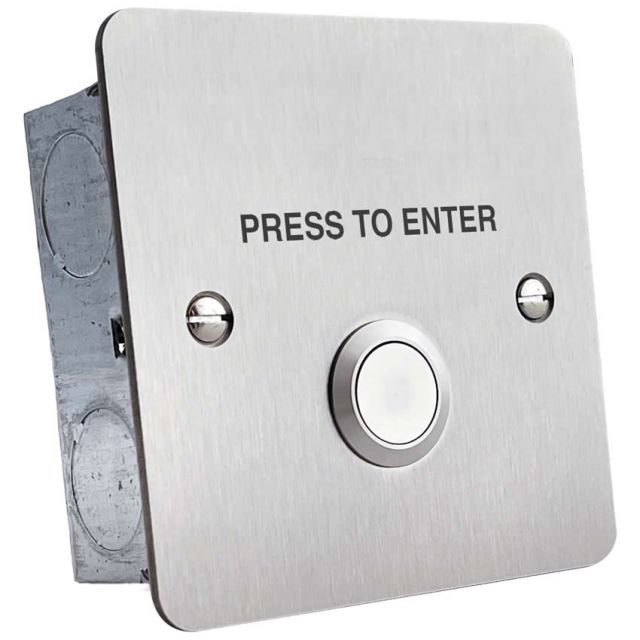 Press to Enter button Stainless steel