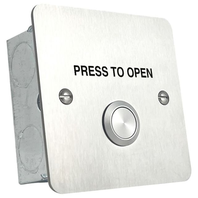 Press to Open button Stainless Steel