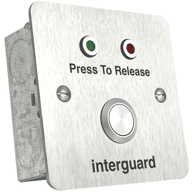 Request to Release button with sounder, Red &amp; Green status LEDs