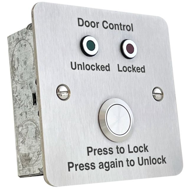 Press to Lock/Unlock button with LEDs