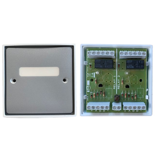 Twin boxed transistorised DPCO relay module NPN version 12vdc