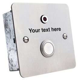 Custom Led Button Button & LED with Custom text Stainless steel