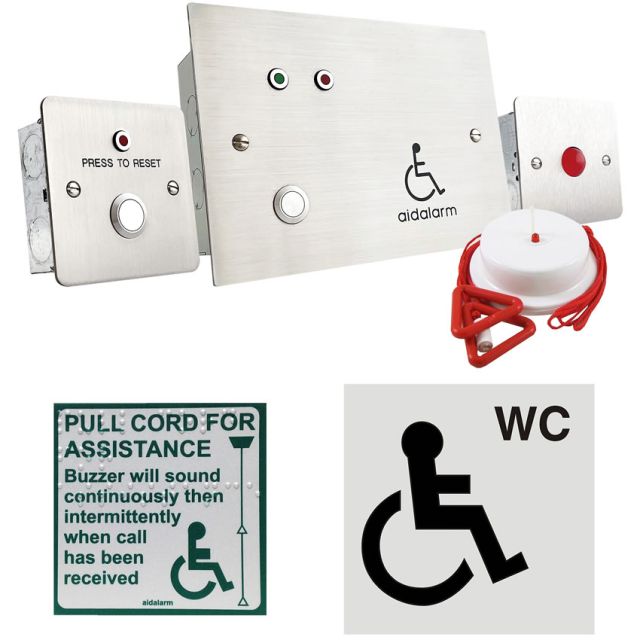 Disabled Person Toilet Alarm Kit, Stainless Steel