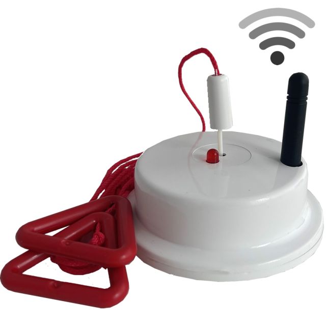 Wireless Red Ceiling Pull Switch 2.5m c/w LED