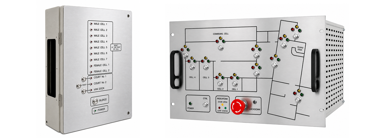 Detention cell door lock controller